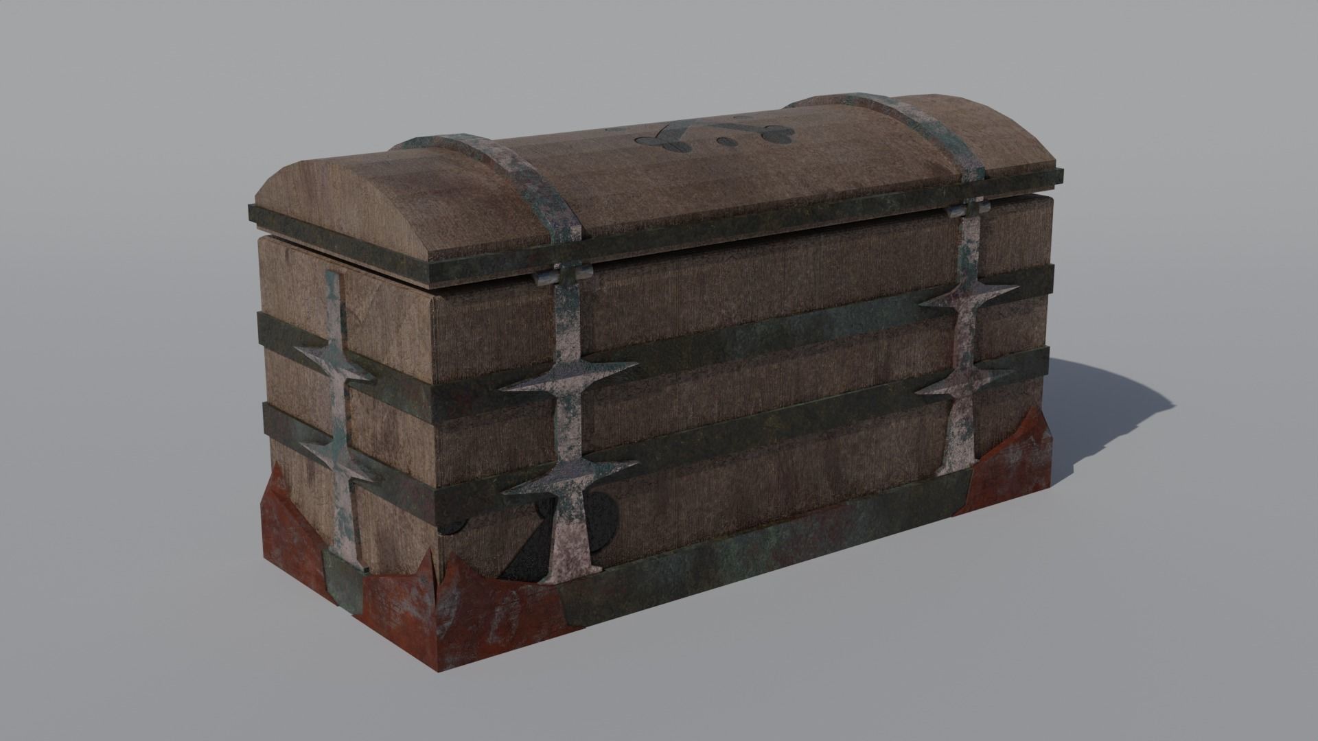 Pirate Chest with Golds 3D model_5