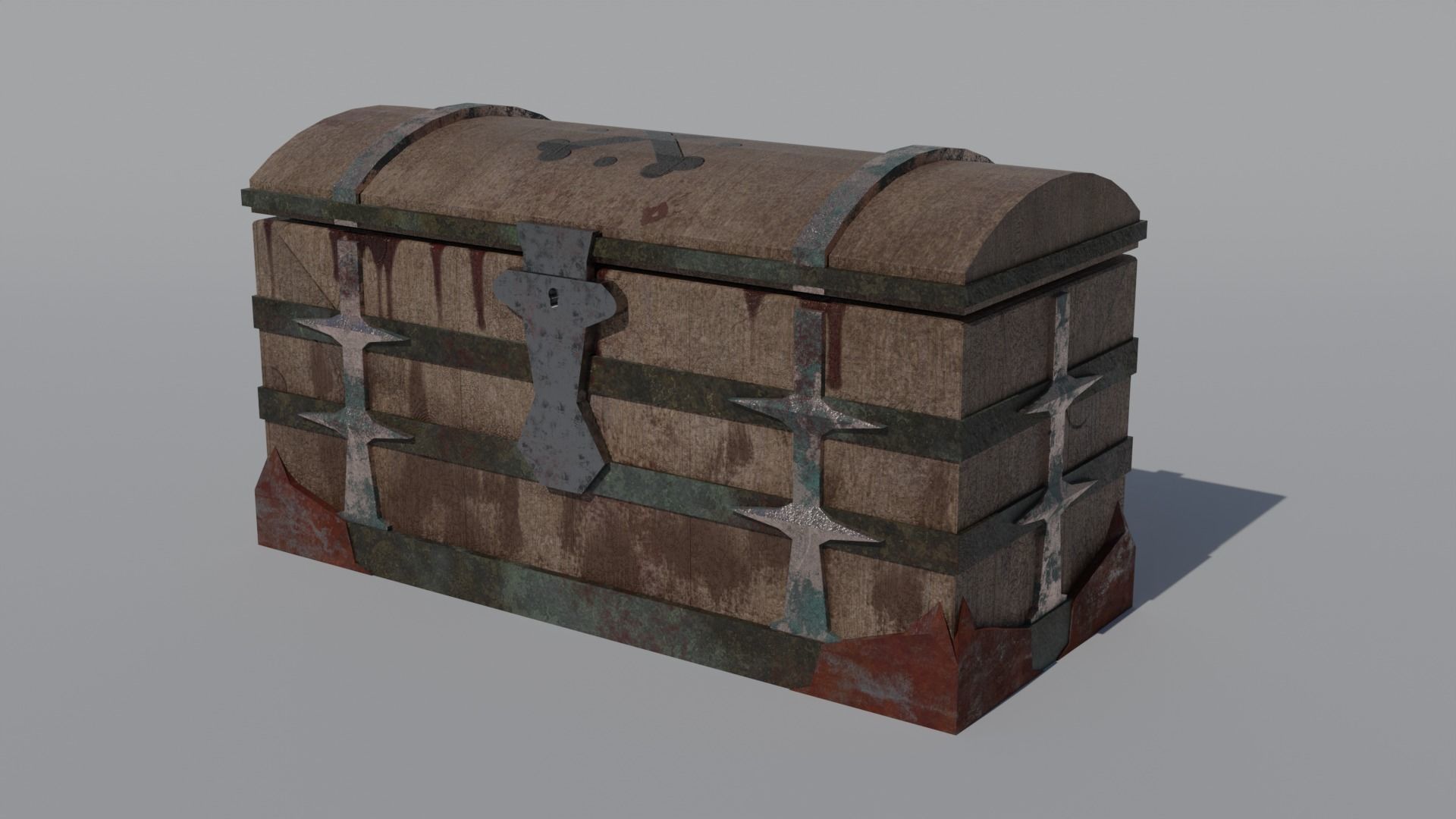 Pirate Chest with Golds 3D model_6