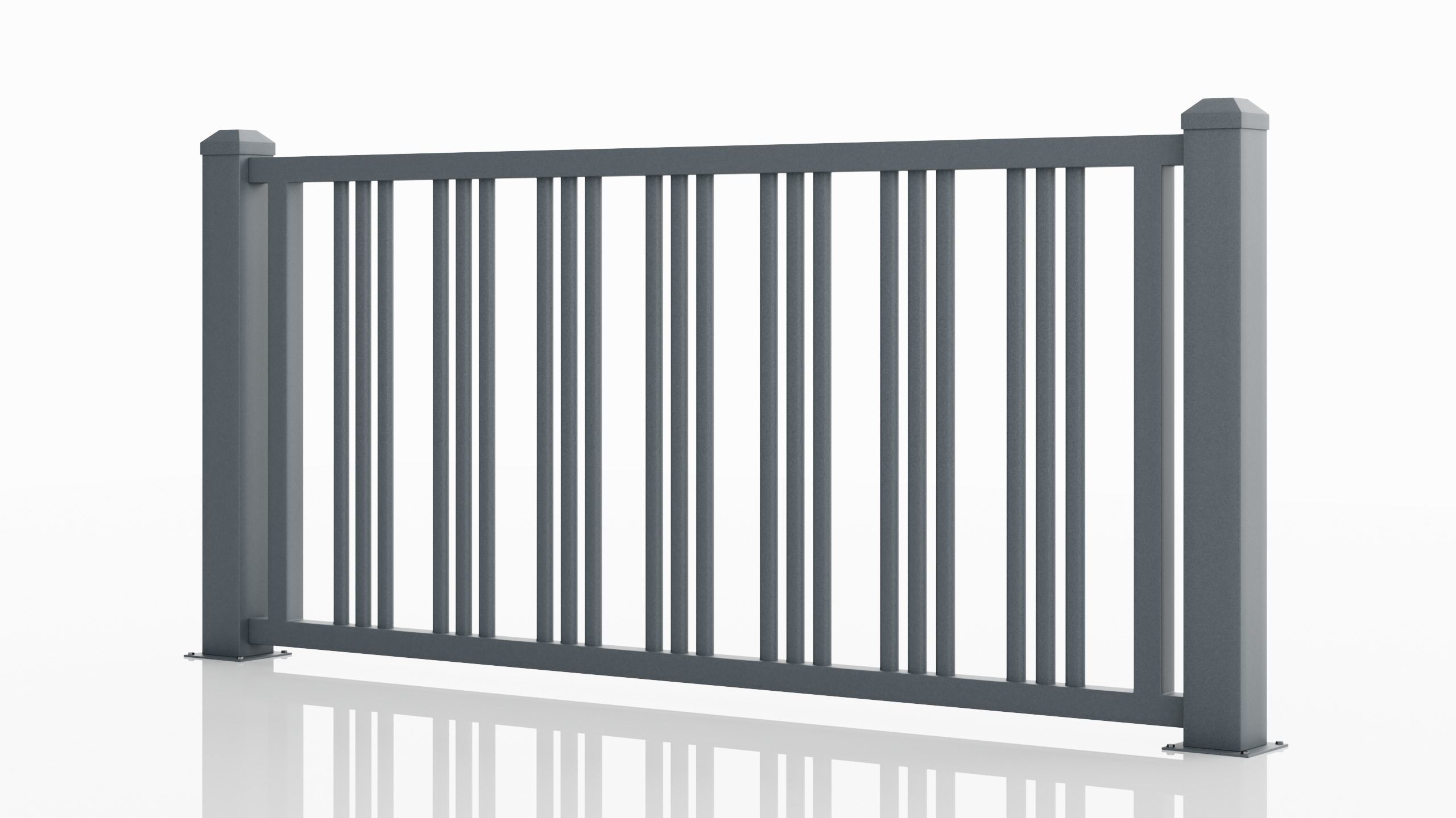 Aluminum Fence Model 6 3D Model Collection_8