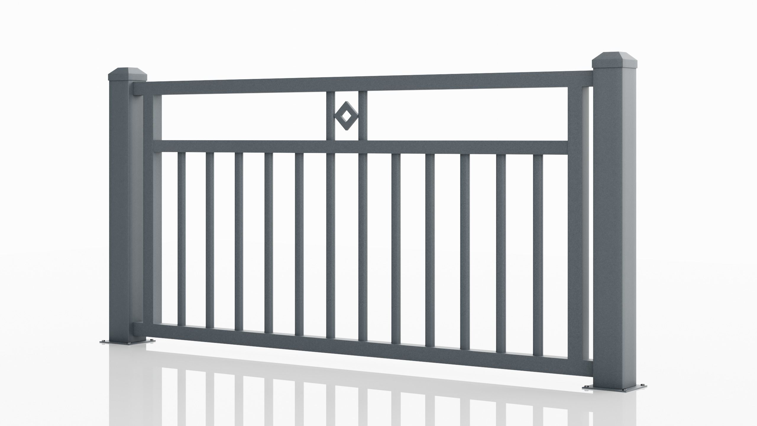 Aluminum Fence Model 6 3D Model Collection_9