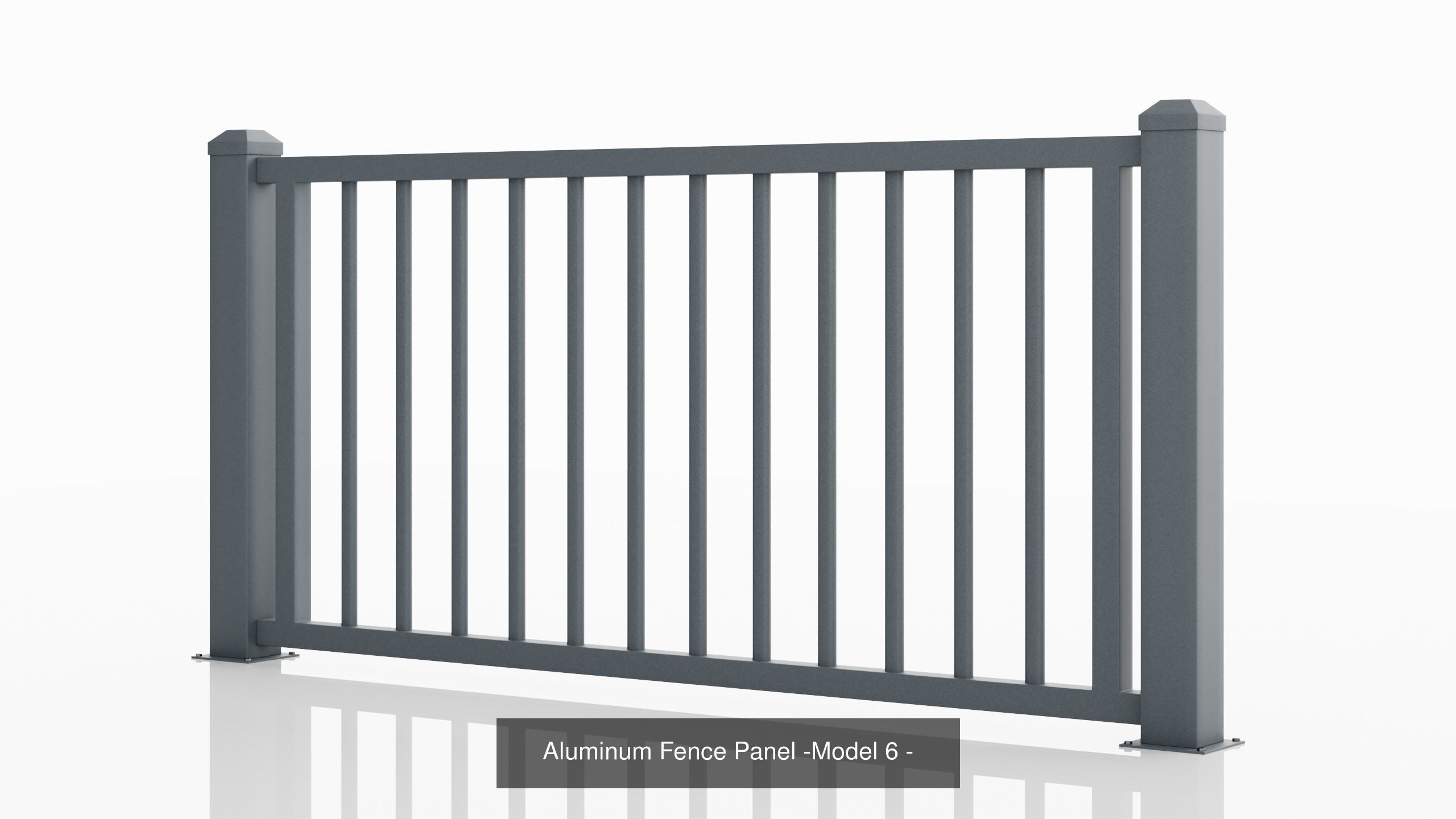 Aluminum Fence Model 6 3D Model Collection_5