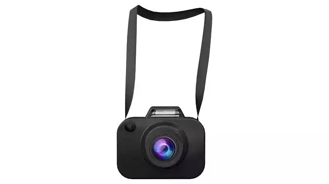 Digital Camera Low-poly 3D model
