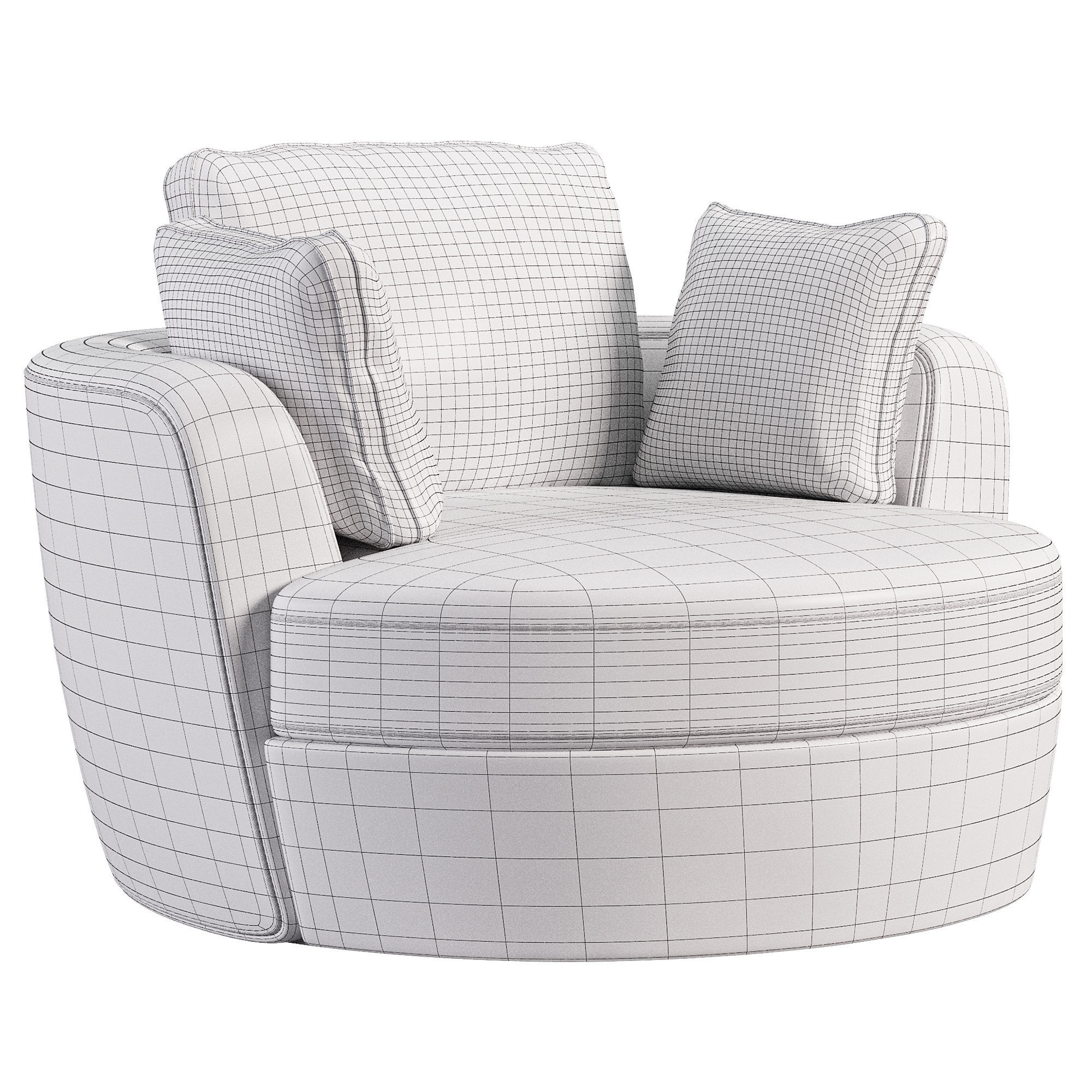 Rondo Armchair by Jamni Low-poly 3D model_3