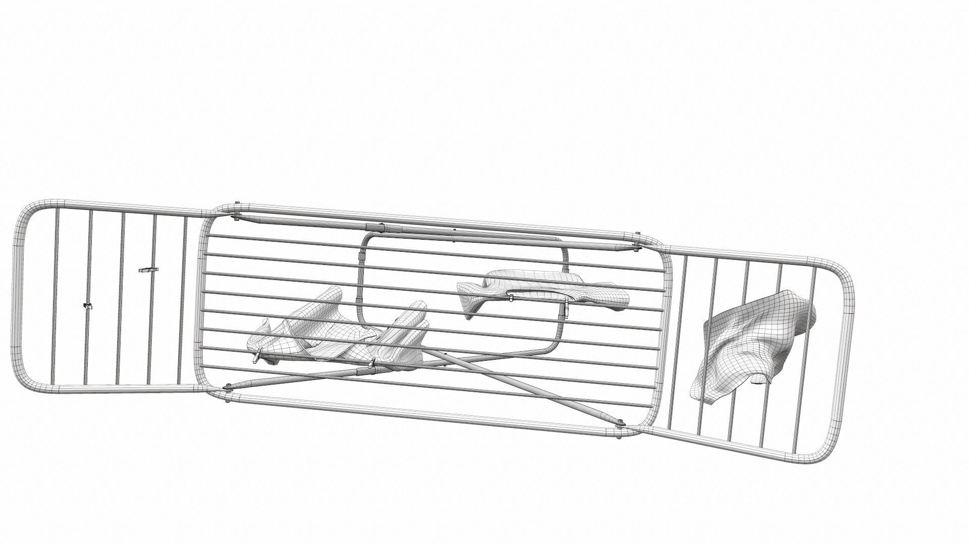 Clothes laundry drying rack 3D model | CGTrader