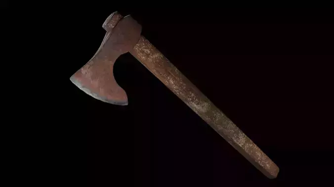 Axe game assets Low-poly 3D model