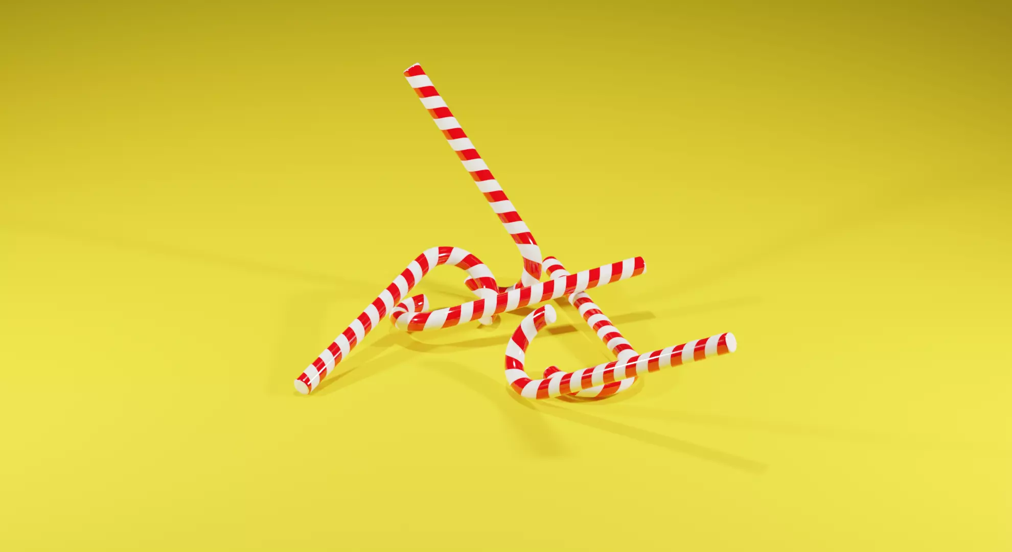 Candy canes 3d model with textures  Free 3D model_0