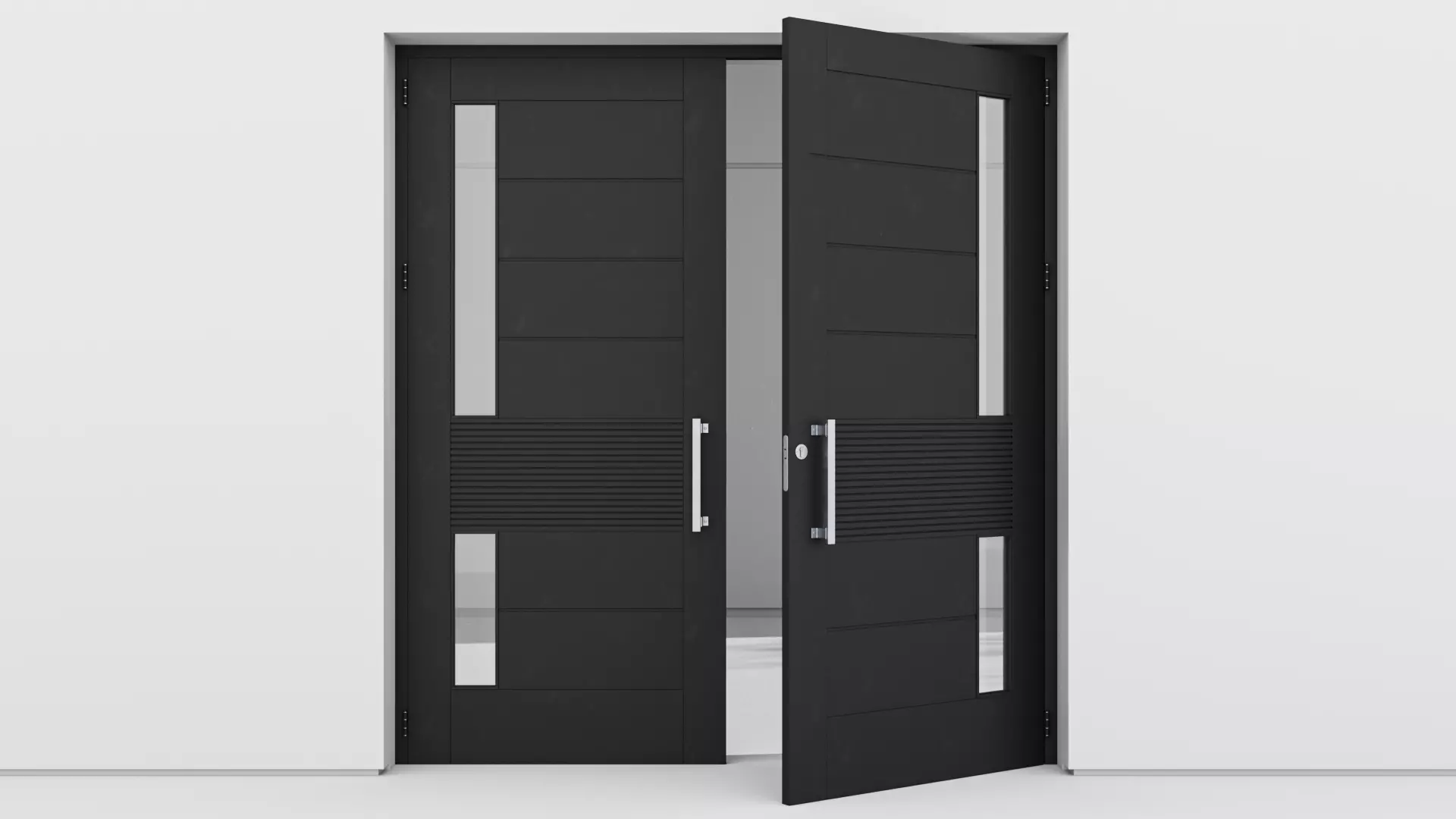 Aluminium door 152 3D model_0