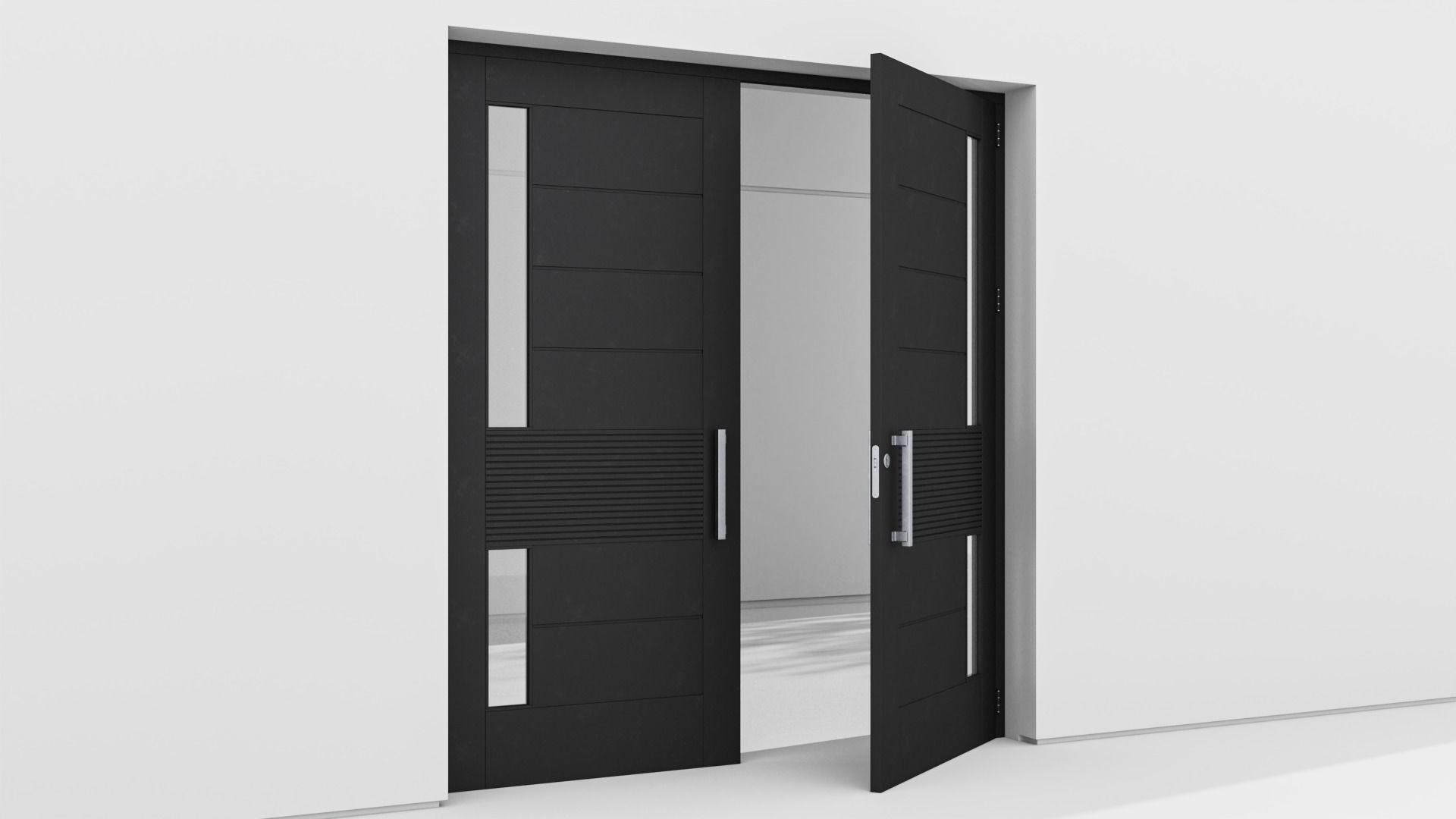 Aluminium door 152 3D model_3