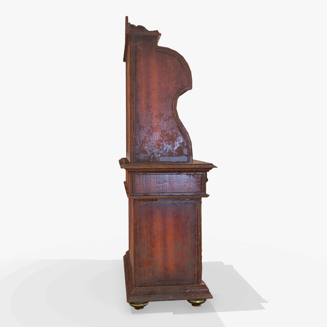 Antiquare Commode Low-poly 3D model_3