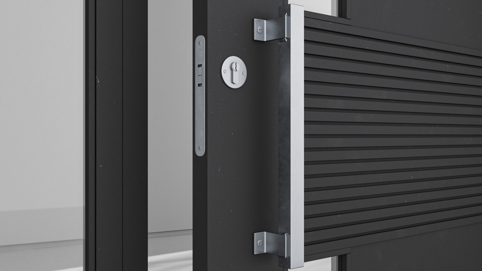 Aluminium door 153 3D model_4