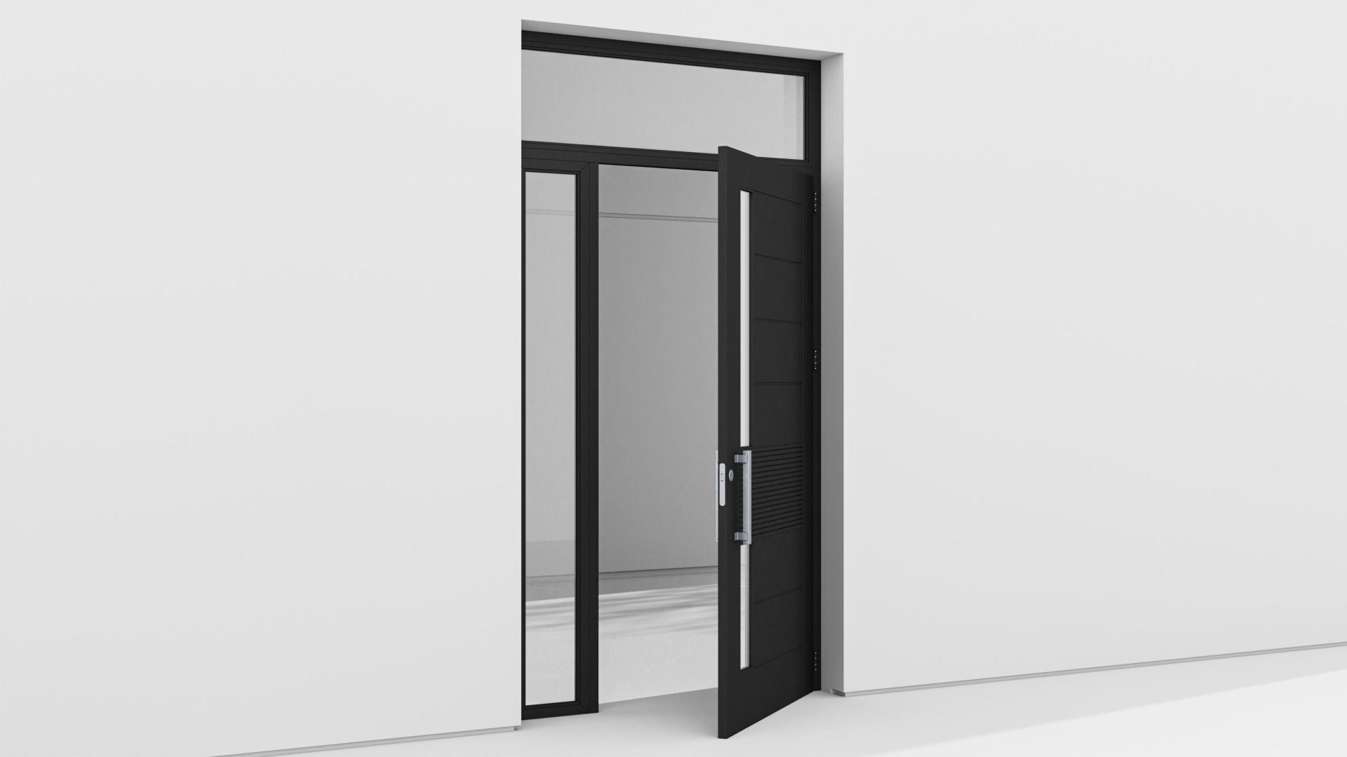 Aluminium door 153 3D model_2