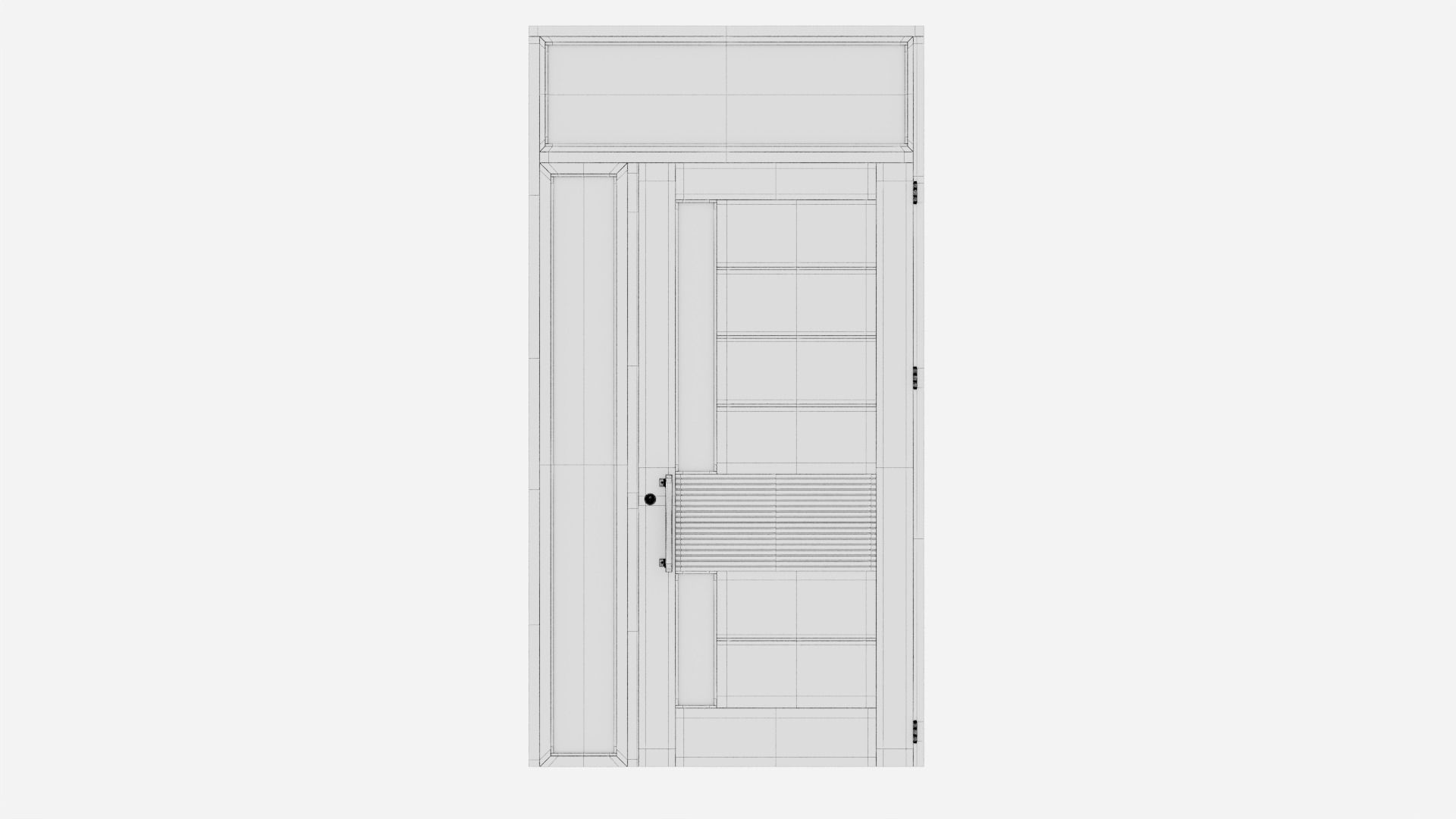Aluminium door 153 3D model_5