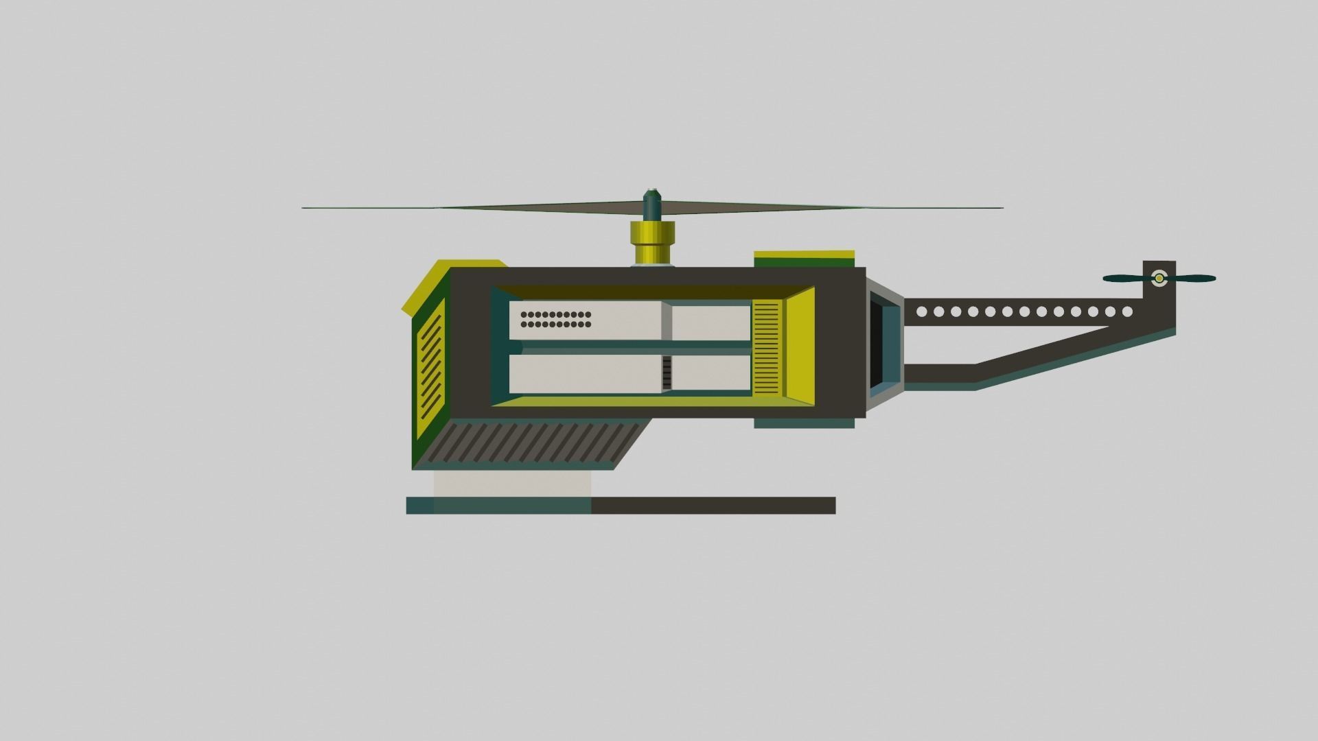Military Spy Drone 3D model_2