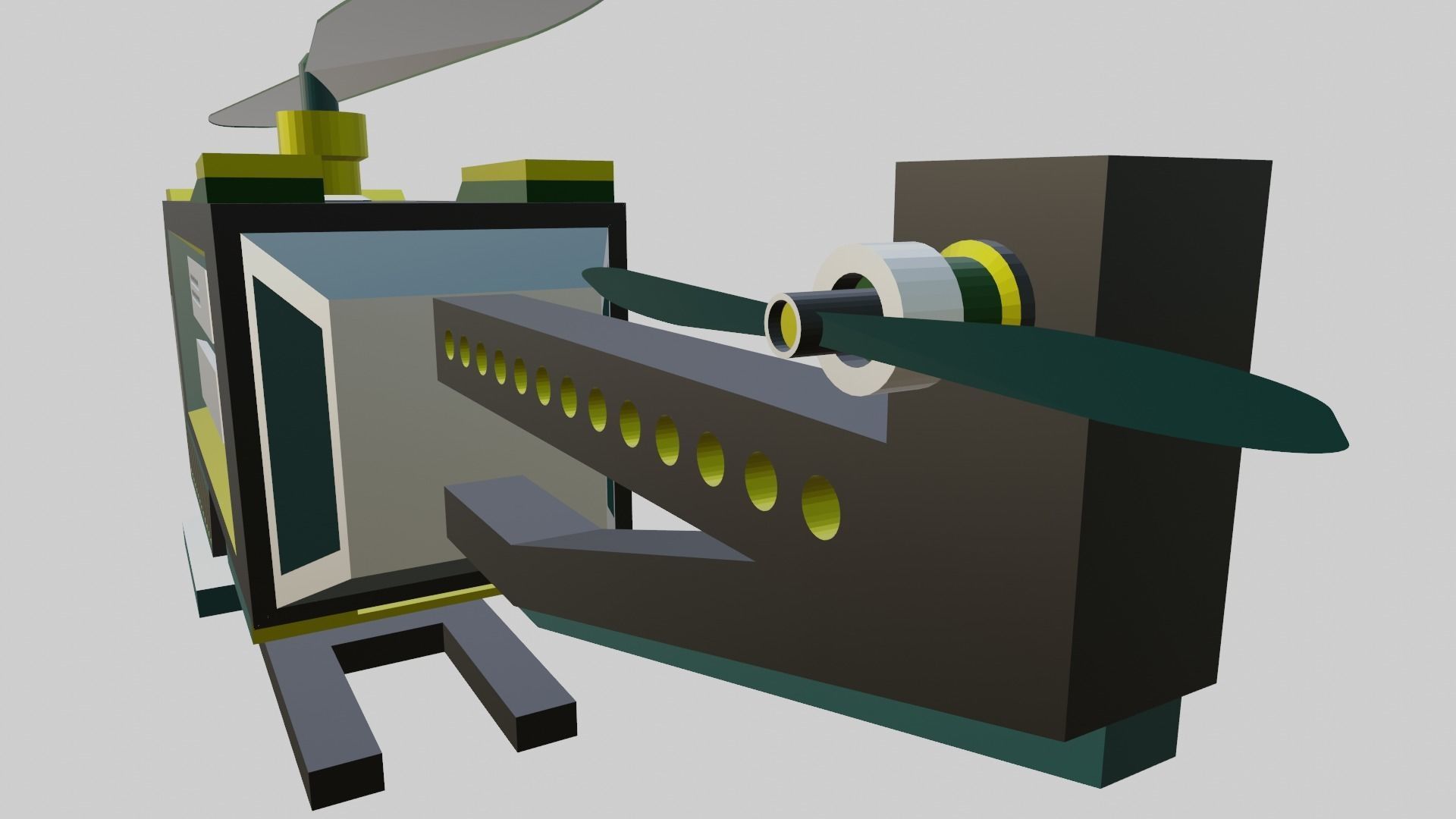 Military Spy Drone 3D model_7