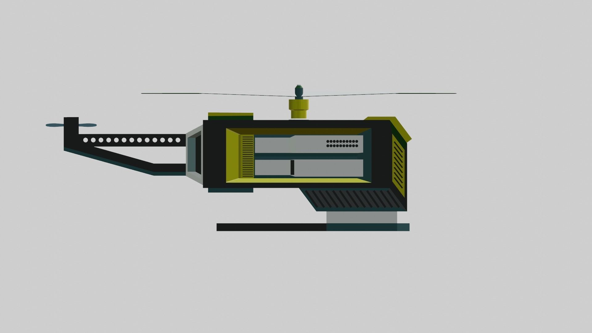 Military Spy Drone 3D model_4