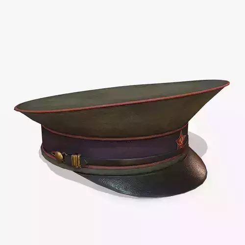 WW2 Commander Hat Low-poly 3D model