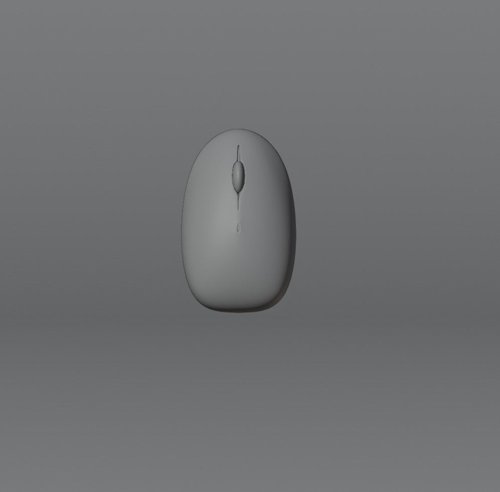 Wireless Mouse Low-poly 3D model_9