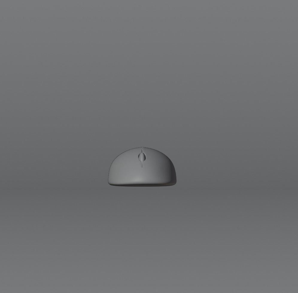 Wireless Mouse Low-poly 3D model_11