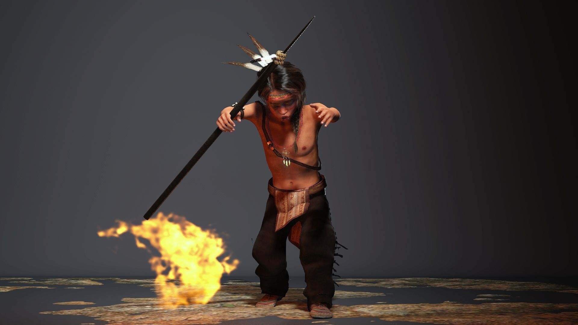 red indian boy High quality character full Rigged and Animated  3D model_8