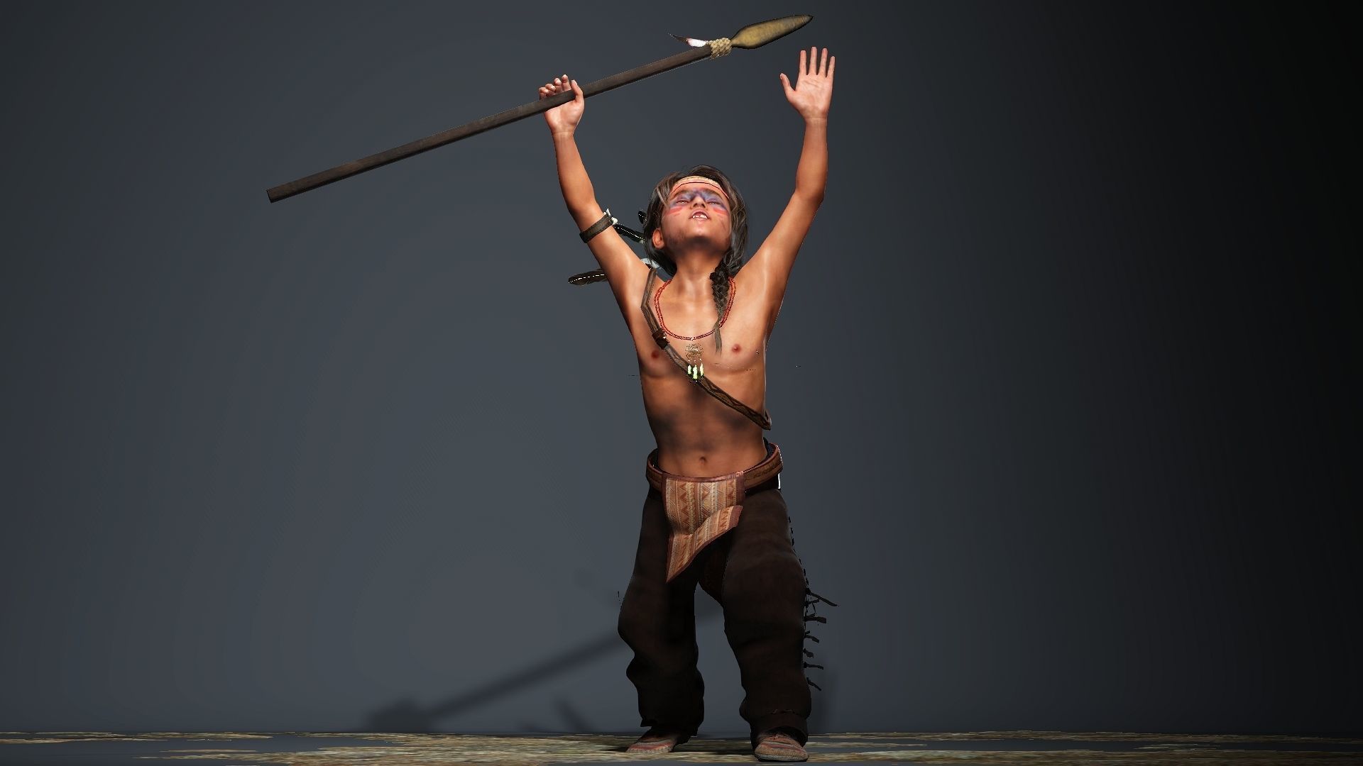 red indian boy High quality character full Rigged and Animated  3D model_9