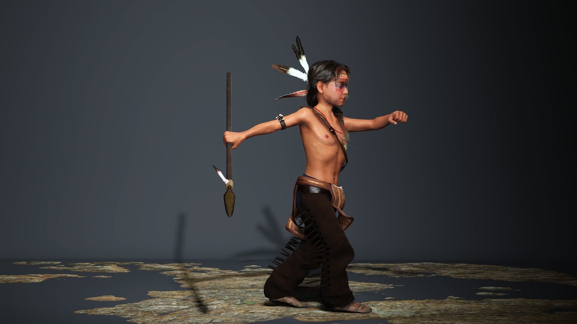 red indian boy High quality character full Rigged and Animated  3D model_6