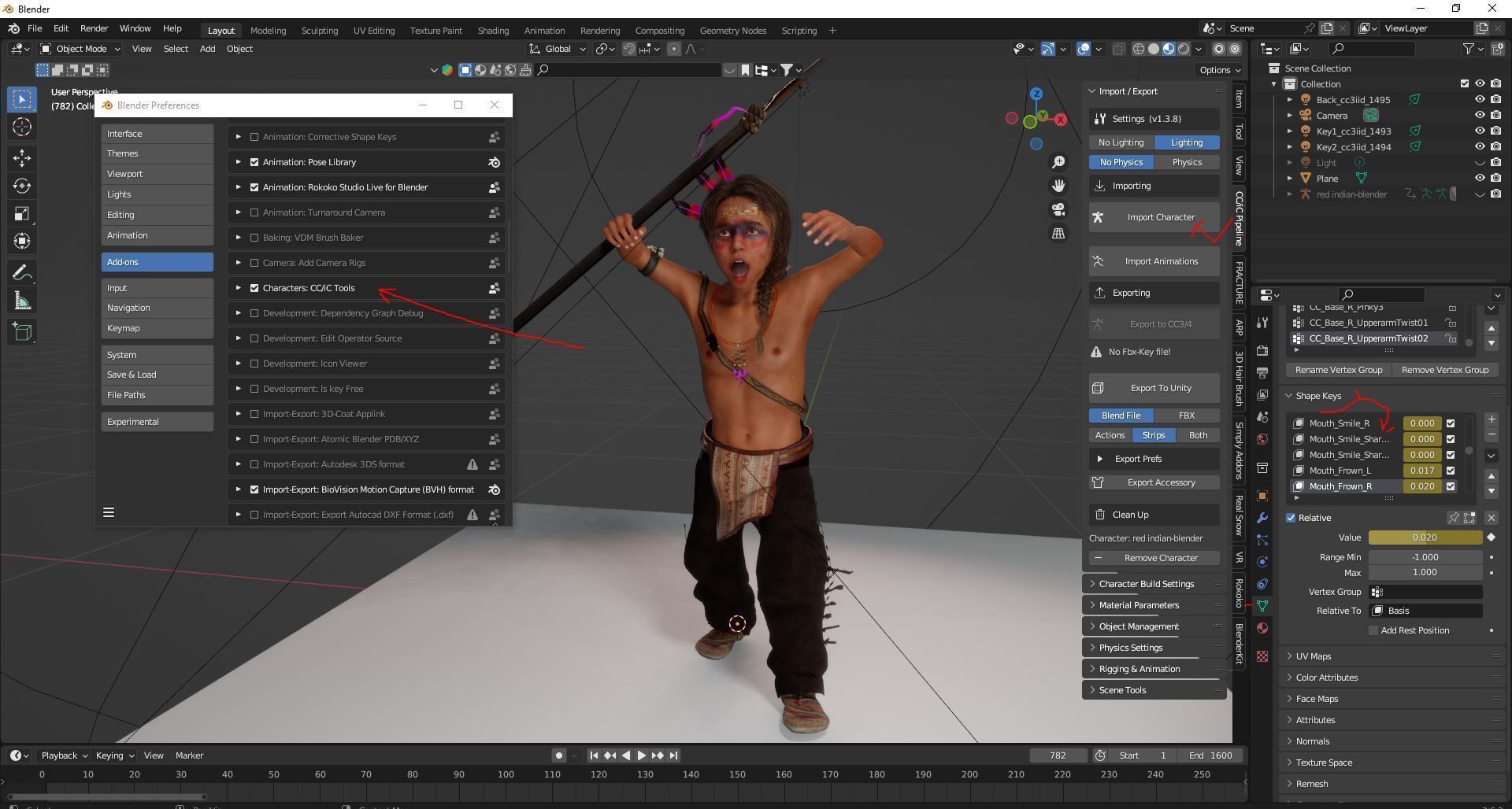 red indian boy High quality character full Rigged and Animated  3D model_5