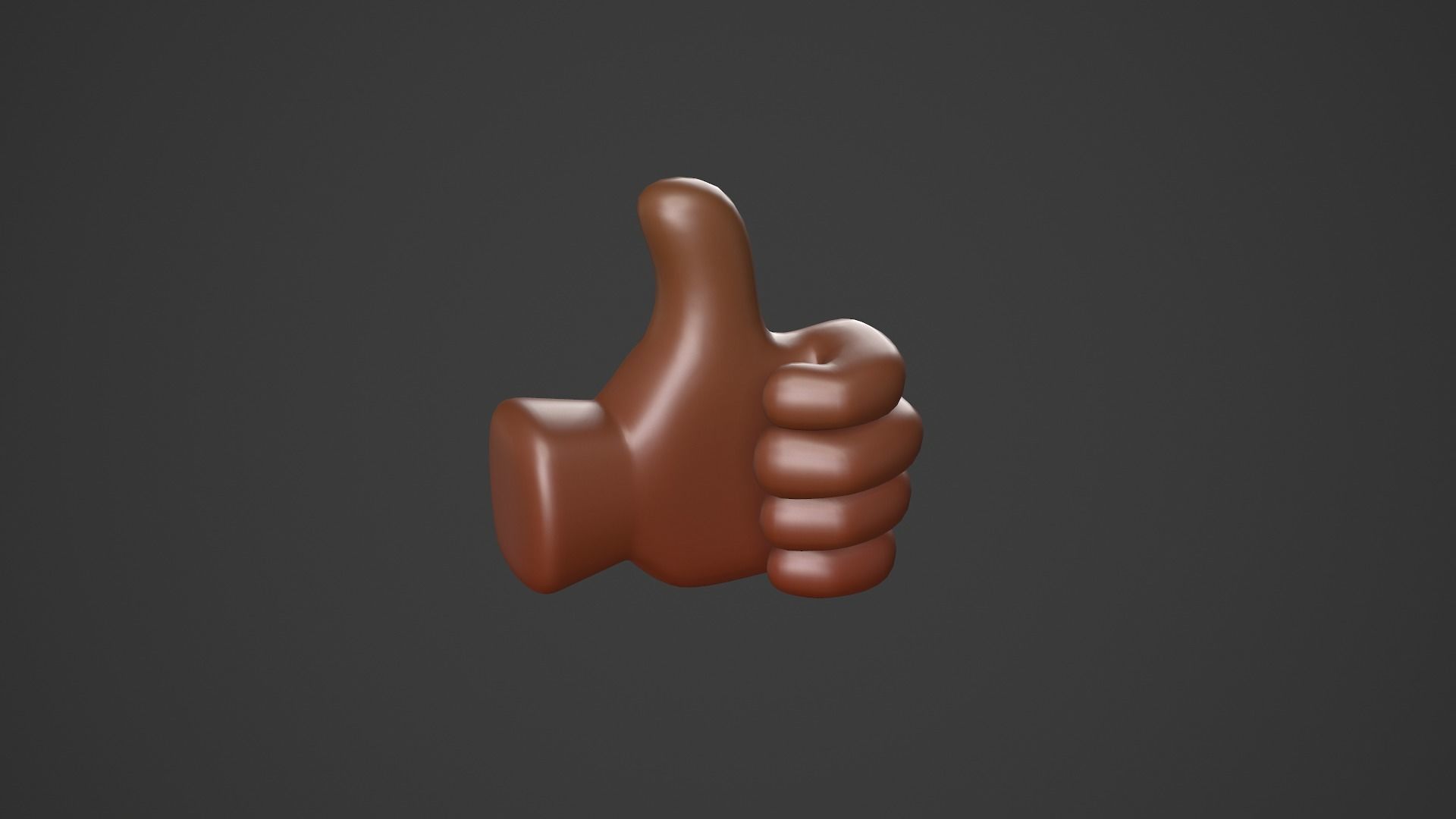 Thumbs Up Icon Low-poly 3D model_3