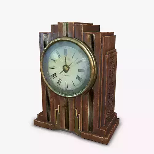 Antique Clock Low-poly 3D model