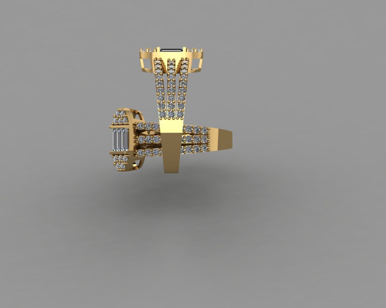 baget  briliant ring 3D print model_6