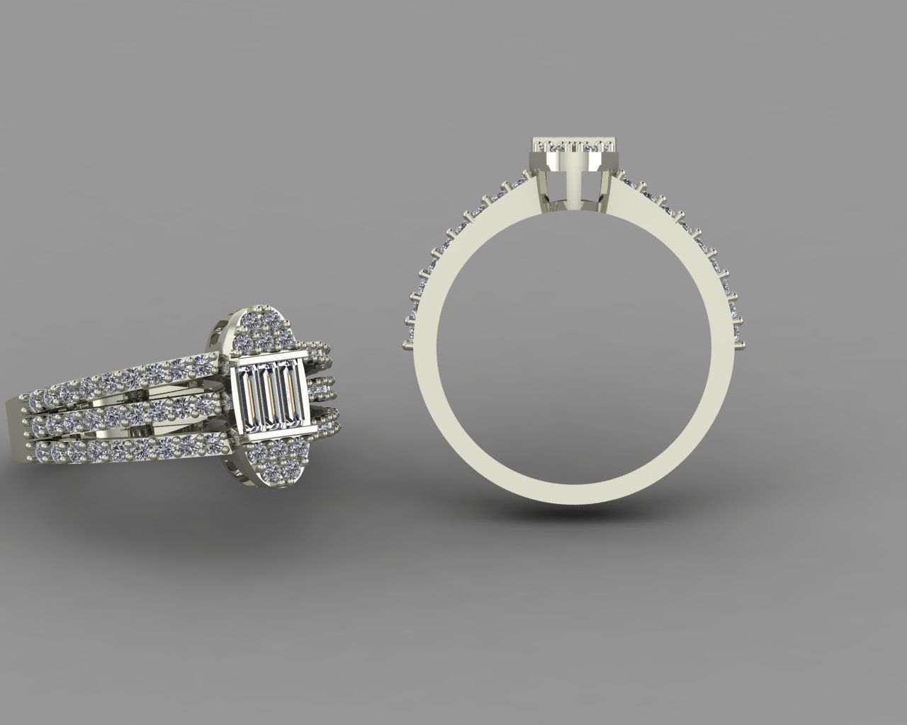 baget  briliant ring 3D print model_10