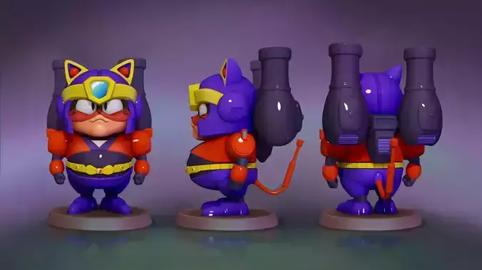 Samurai Pizza Cats General Catton 3D print model