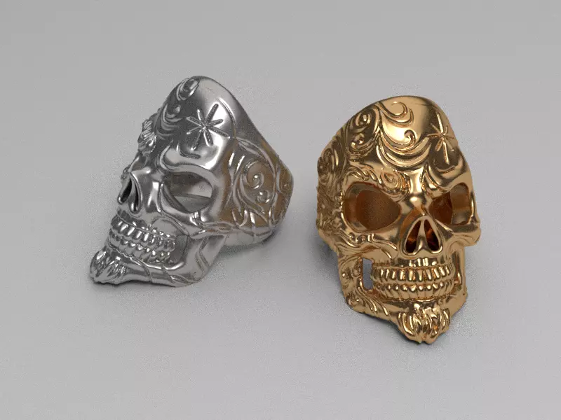 Skeleton head ring Free 3D print model