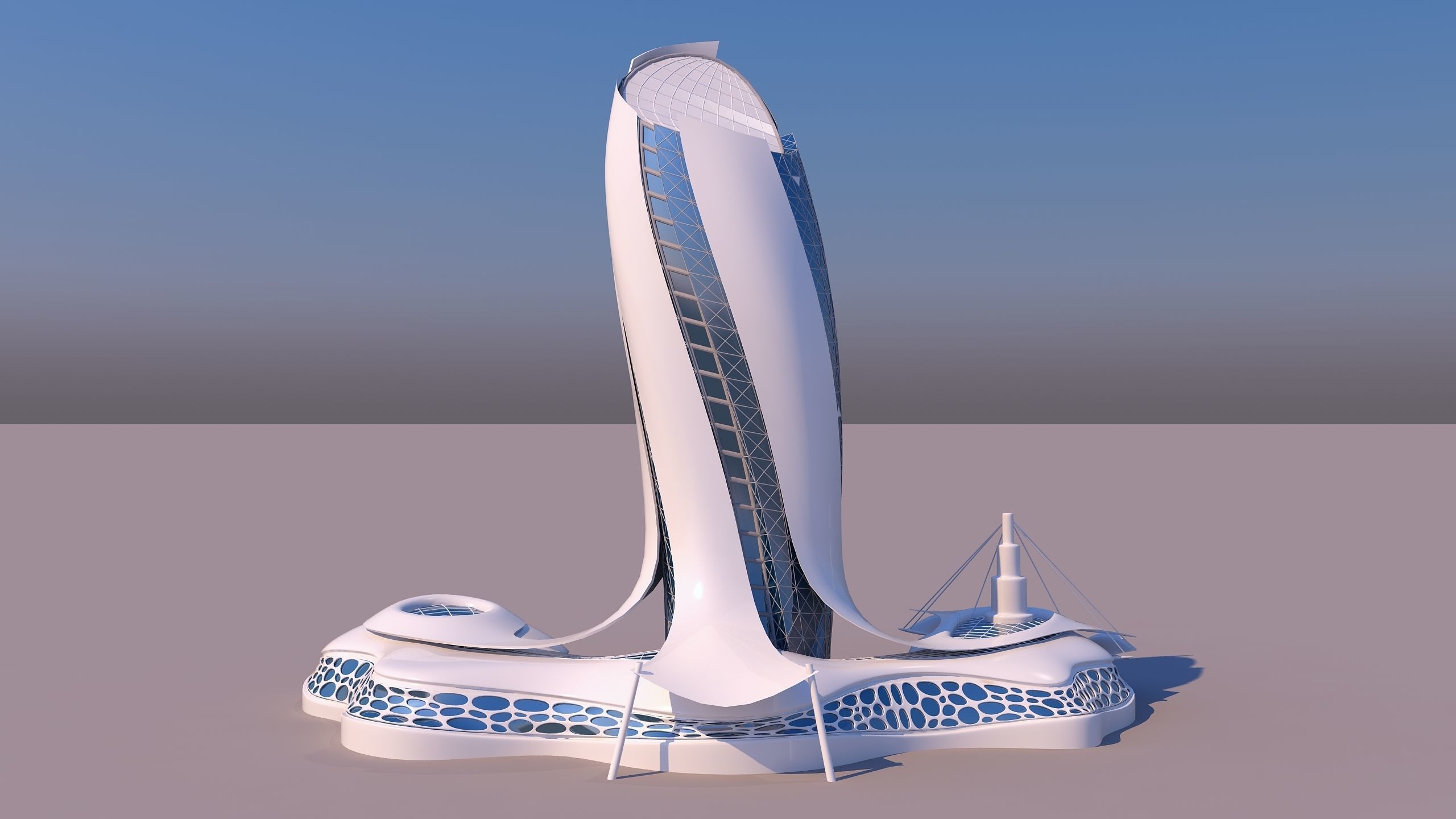 0107 - Organic Skyscraper 3D model_2