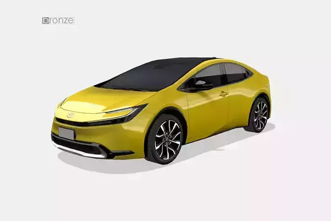 Toyota Prius 2023 Low-poly 3D model