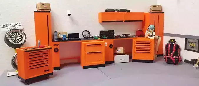 modular workshop in scale 110 scale 3D print model