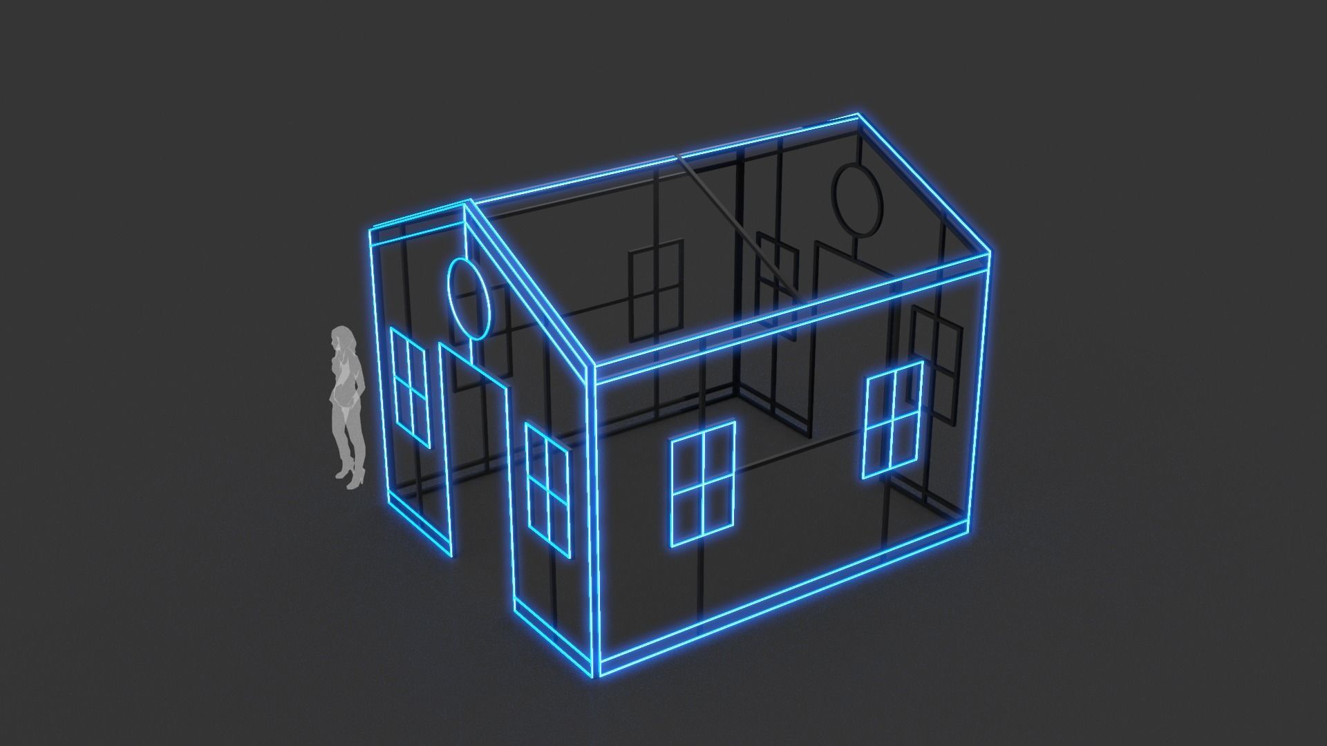 House Outline 2 3D model_4