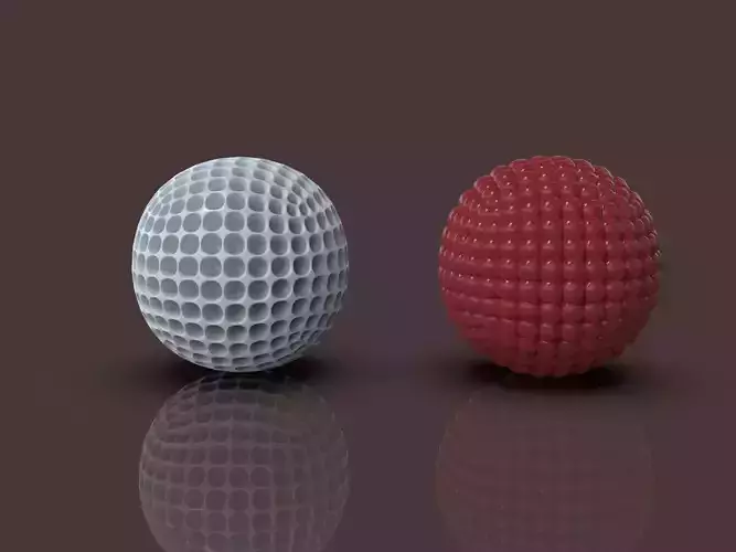 3D bowl golf balls