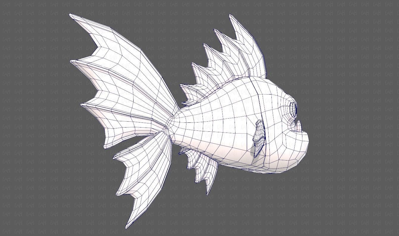 Fish V09 Low-poly 3D model_28