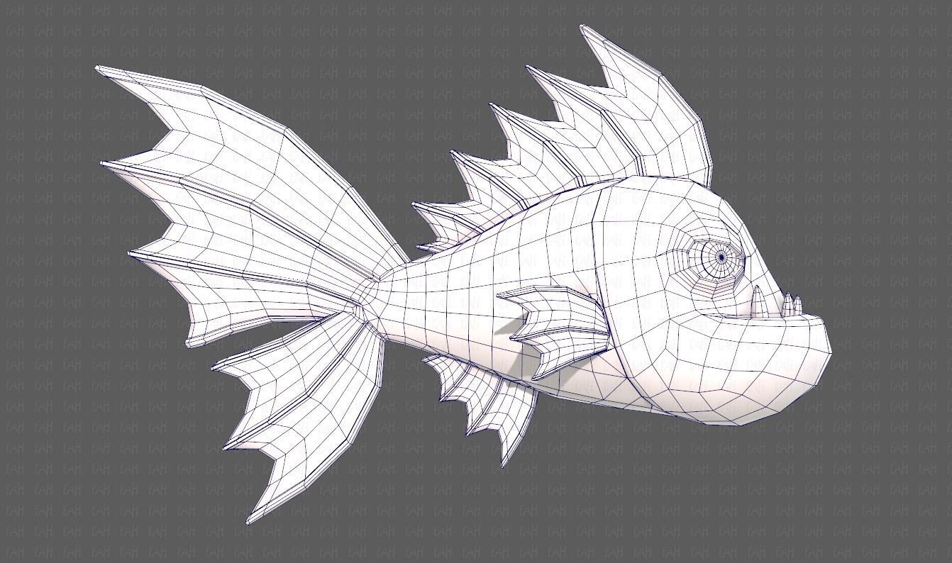 Fish V09 Low-poly 3D model_27