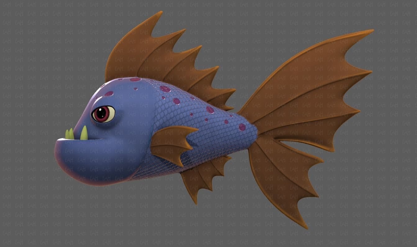 Fish V09 Low-poly 3D model_7