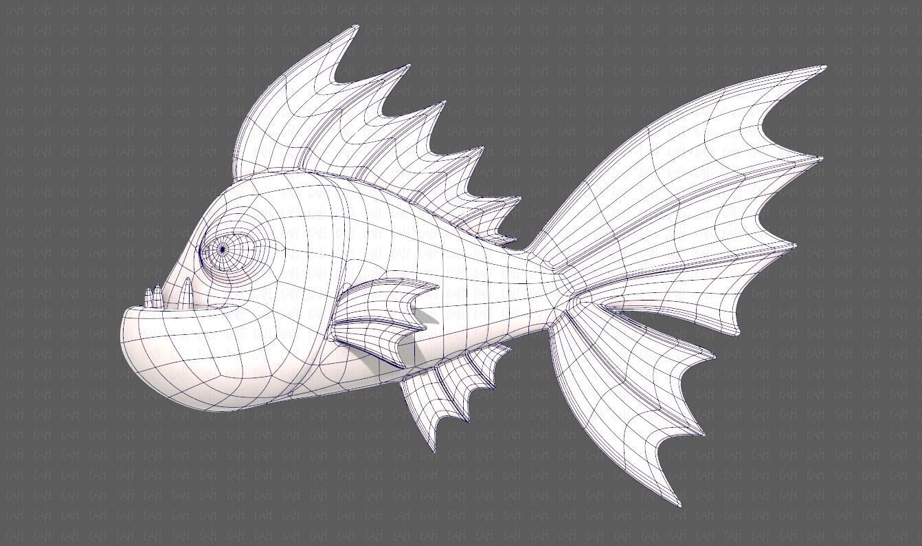 Fish V09 Low-poly 3D model_15