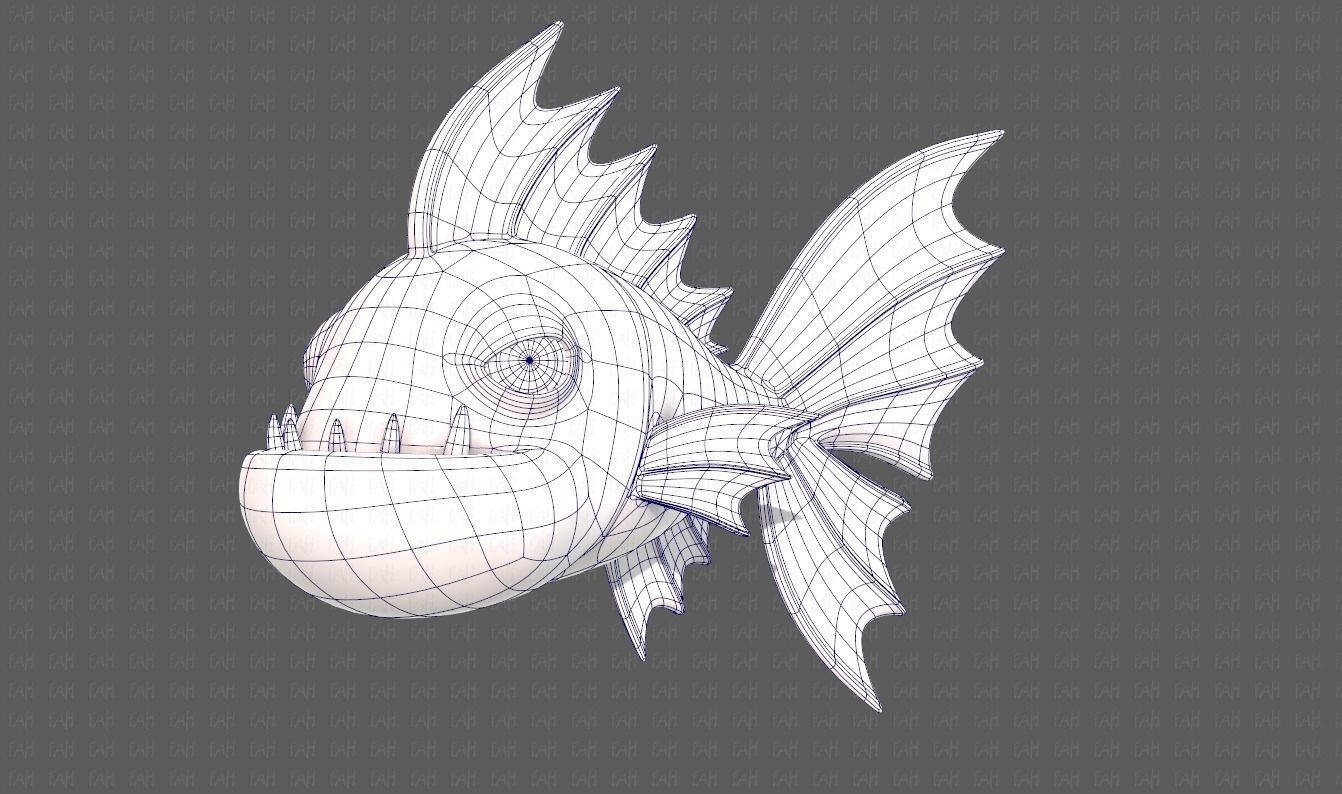 Fish V09 Low-poly 3D model_16