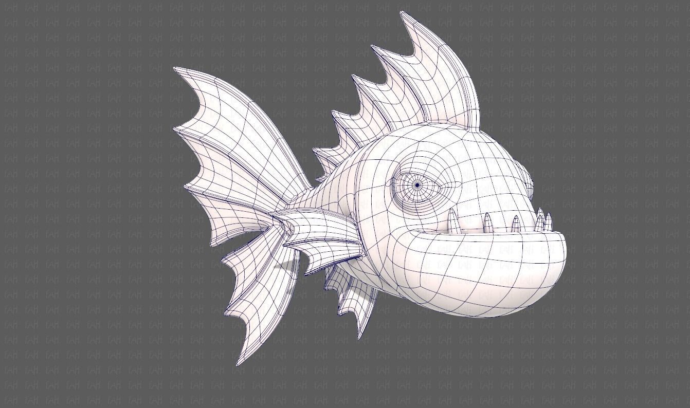 Fish V09 Low-poly 3D model_10
