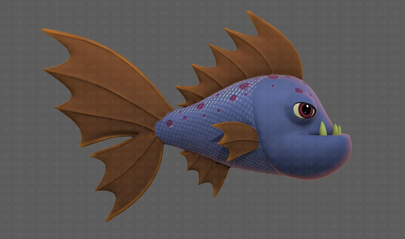 Fish V09 Low-poly 3D model_3