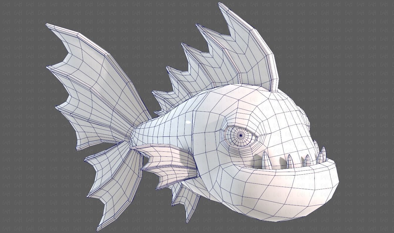 Fish V09 Low-poly 3D model_44