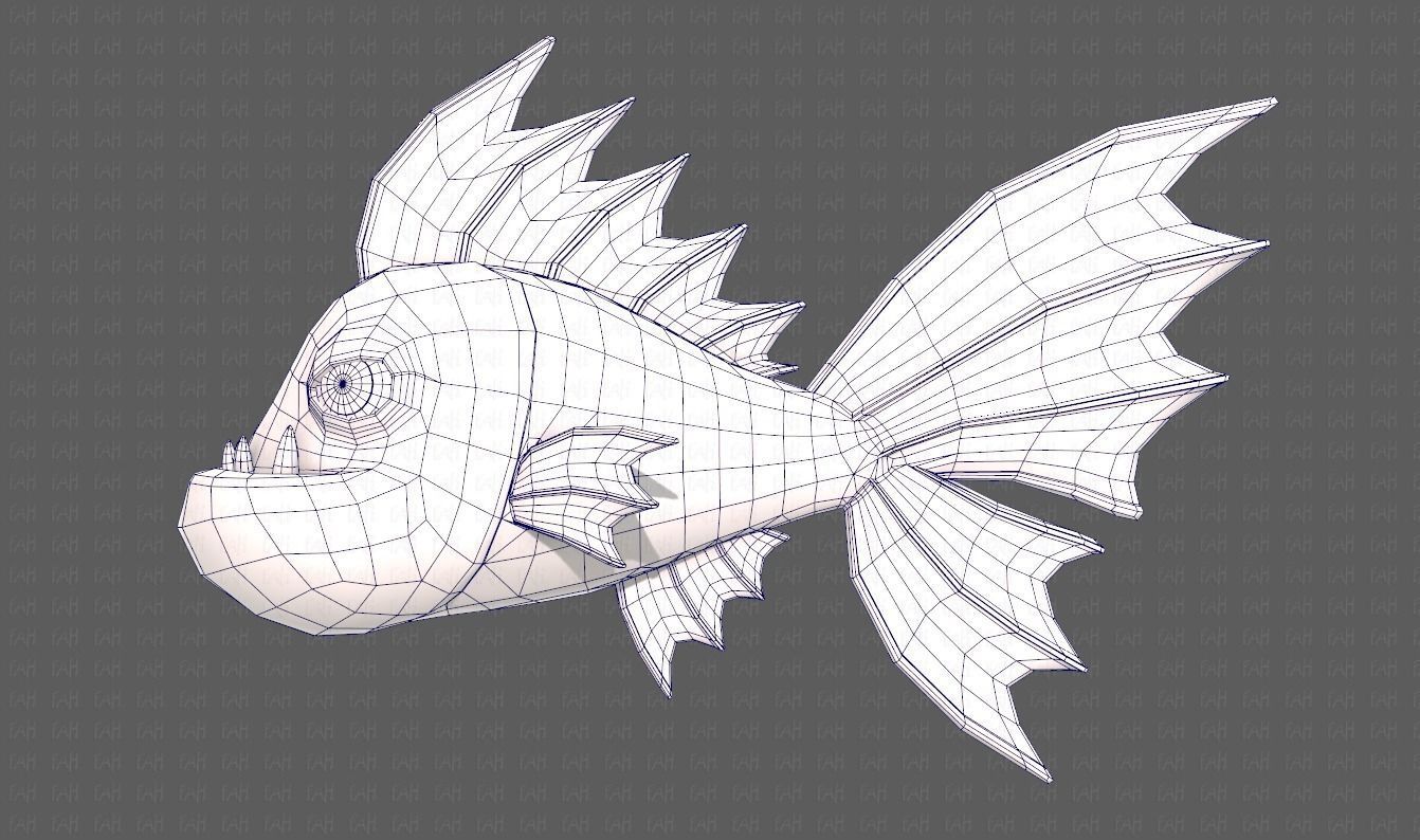 Fish V09 Low-poly 3D model_31