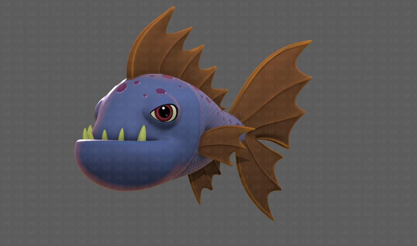 Fish V09 Low-poly 3D model_8
