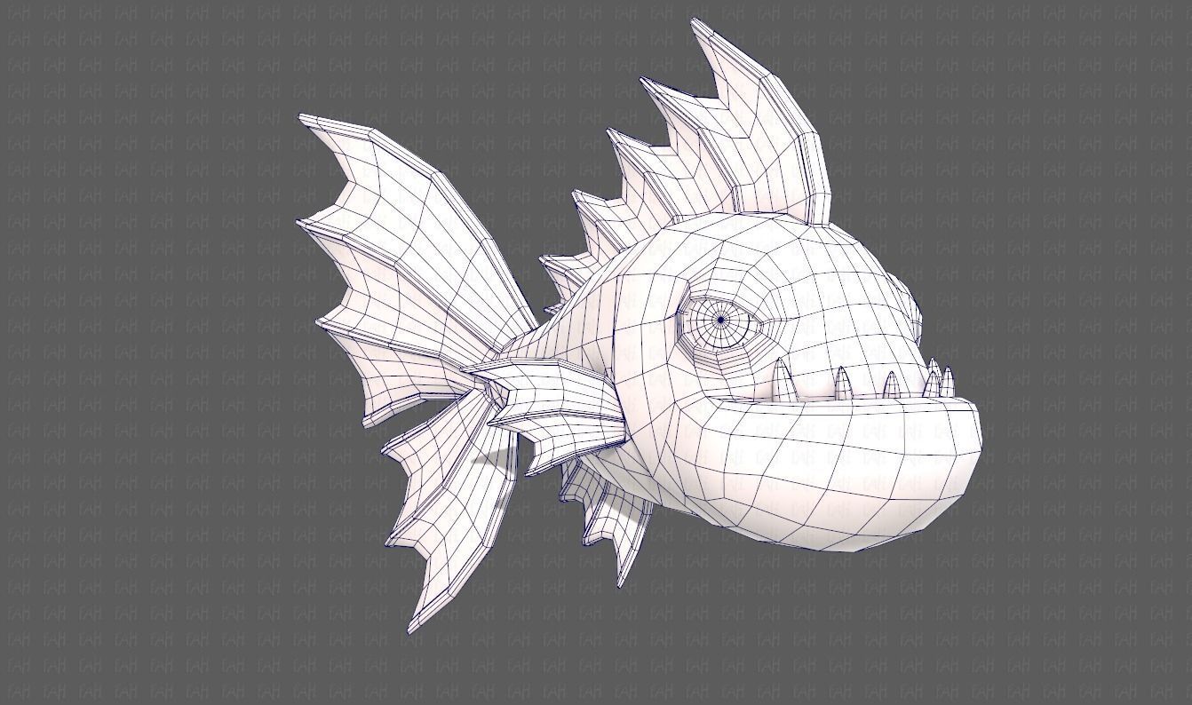 Fish V09 Low-poly 3D model_26