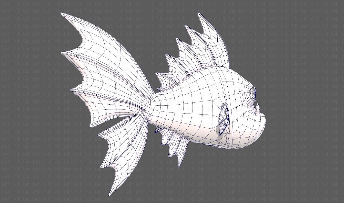 Fish V09 Low-poly 3D model_12