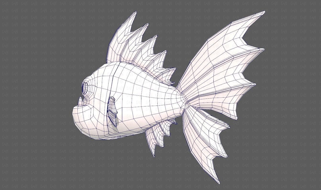 Fish V09 Low-poly 3D model_30